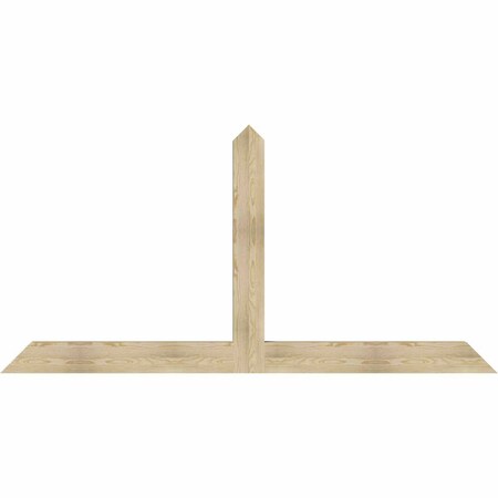 Ekena Millwork Portland Rough Sawn Timber Gable Bracket, Douglas Fir, 96"W x 48"H x 4"D x 6"F, 12/12 Pitch GBW096X48X0406POR00RDF